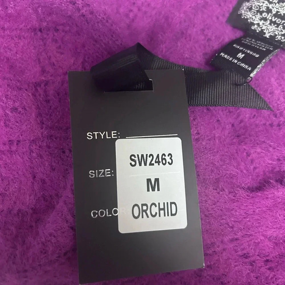 🩷”Oliver O” NWT Vibrant Purple 3/4 Sleeve Super Soft Sweater Size M💜 - Picture 9 of 11